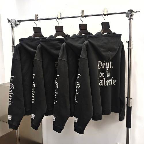 [Big & Tall for weights up to 260 lbs]1:1 quality version Gothic White Letter Washed Black Hoodie 28760682