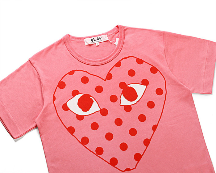 Polka dot heart print Tee 6 colors 28761224