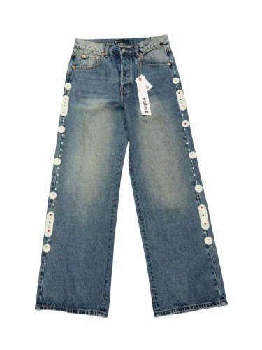 1:1 quality version Side Seam Traffic Light Hot-fix Rhinestone Straight Leg Jeans 28761320