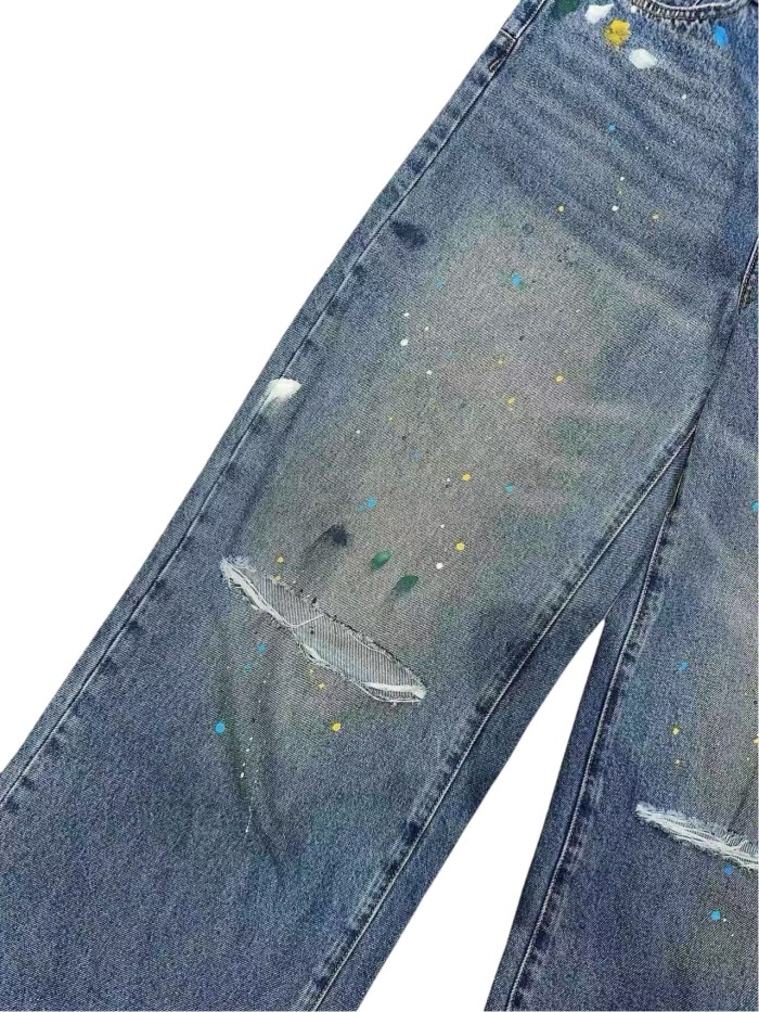 1:1 quality version Crayon Doodle Vintage Washed Straight Leg Jeans 28761317