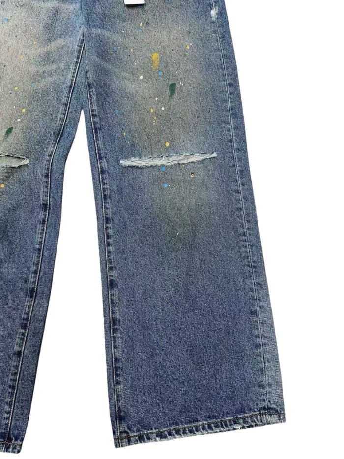 1:1 quality version Crayon Doodle Vintage Washed Straight Leg Jeans 28761317