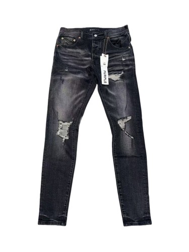 1:1 quality version Wall Crack Style Ripped Visible Stitching Jeans 28761308