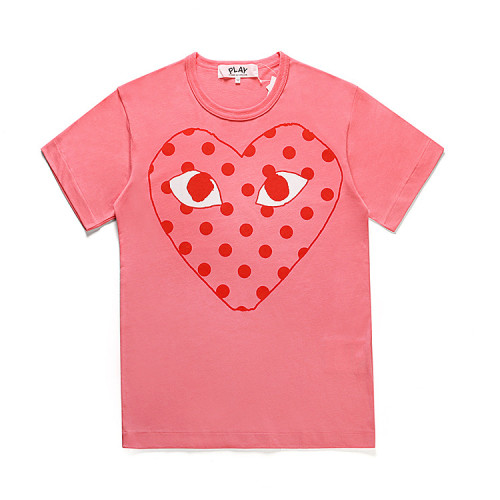 Polka dot heart print Tee 6 colors 28761224