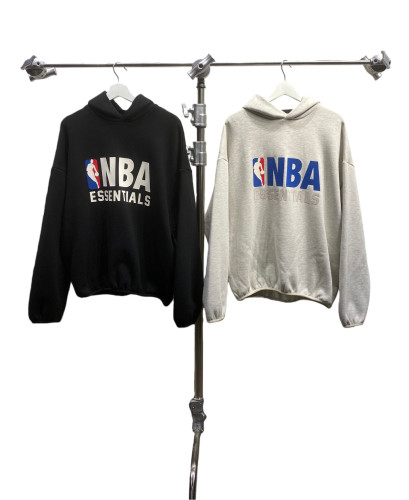 1:1 quality version NBA Collaboration Silicone Letter Print  Hoodie & Sweatpants Set 2 colors 28761274