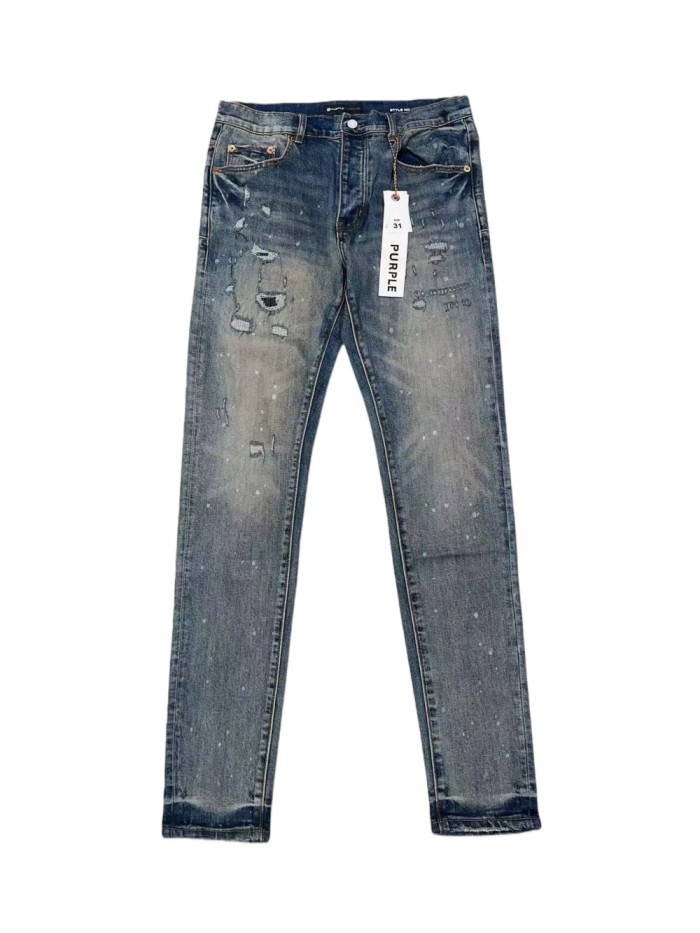 1:1 quality version Dried Paint White Speckles Ripped Jeans 28761311