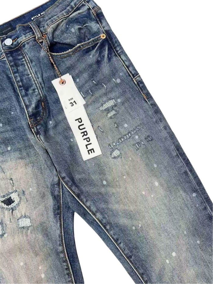 1:1 quality version Dried Paint White Speckles Ripped Jeans 28761311