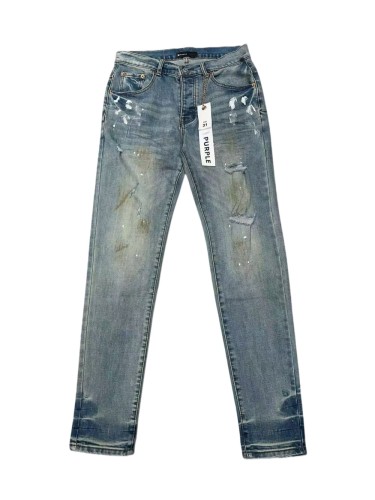 1:1 quality version Vintage Yellowed Splash Ink Ripped Jeans 28761305