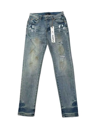 1:1 quality version Vintage Yellowed Splash Ink Ripped Jeans 28761305