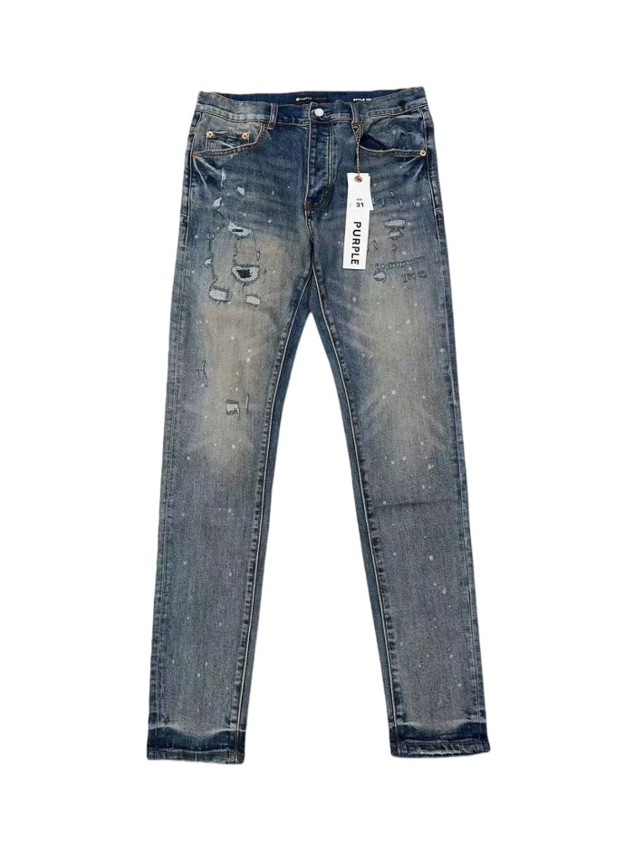 1:1 quality version Dried Paint White Speckles Ripped Jeans 28761311