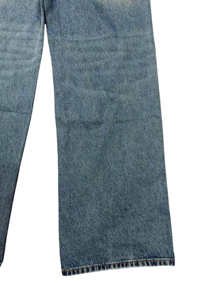 1:1 quality version Side Seam Traffic Light Hot-fix Rhinestone Straight Leg Jeans 28761320