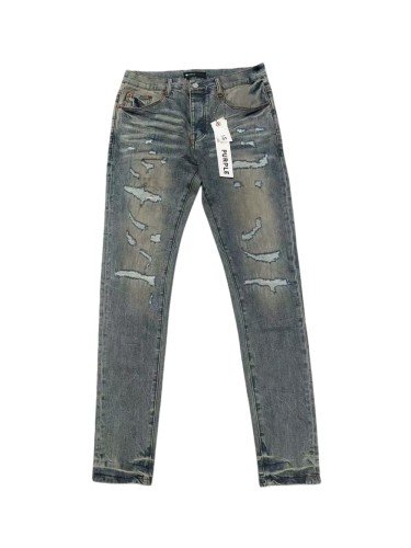 1:1 quality version Irregular Rips Distressing Washed Jeans 28761306