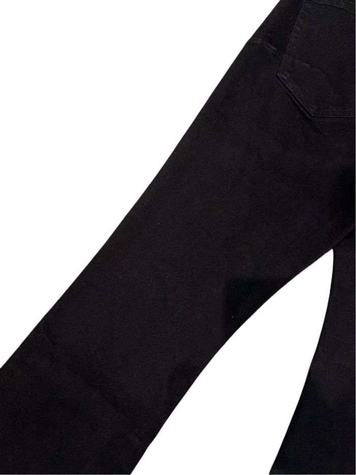 1:1 quality version Wavy Zigzag Fine Rhinestone Embellishment Jeans 28761316
