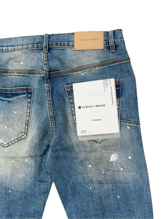 1:1 quality version Paint Graffiti White Speckles Ripped Jeans 28761302