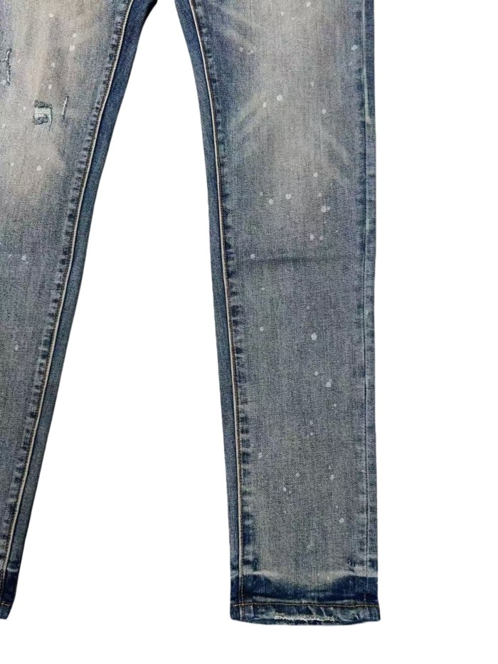 1:1 quality version Dried Paint White Speckles Ripped Jeans 28761311