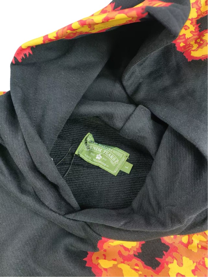 [50% Off]Denim Tears 1:1 quality version DT Full Print Spark hoodie 27646461