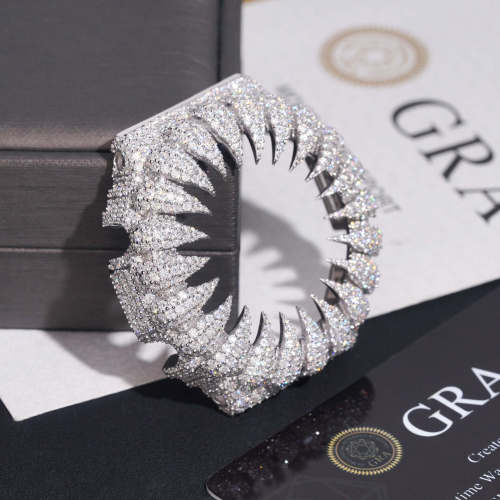 Sterling Silver with Moissanite GA2100 Model Bear Claw Watch Case 28773462