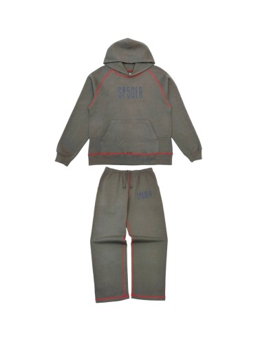[Buy One Get One Free] 1:1 quality version Red Stripe Letter Print Hoodie & Pants Set 28777395