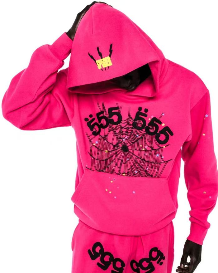 [Big & Tall for weights up to 220 lbs]1:1 quality version Black 555 Printed Hoodie & Pants Set 28777392