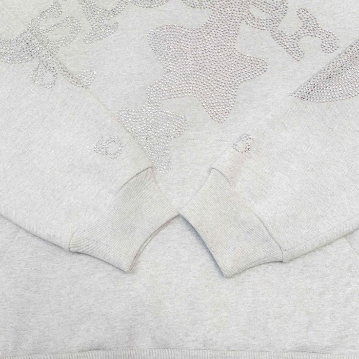 [Big & Tall for weights up to 220 lbs]1:1 quality version White Diamond Large Star Hoodie & Pants Set 28777396