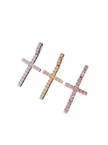 Moissanite Cross Necklace Pendant 3 colors 28777522