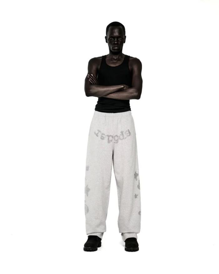 [Big & Tall for weights up to 220 lbs]1:1 quality version White Diamond Large Star Hoodie & Pants Set 28777396