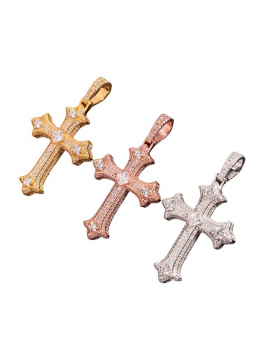 Moissanite Cross Pendant 3 colors 28777444