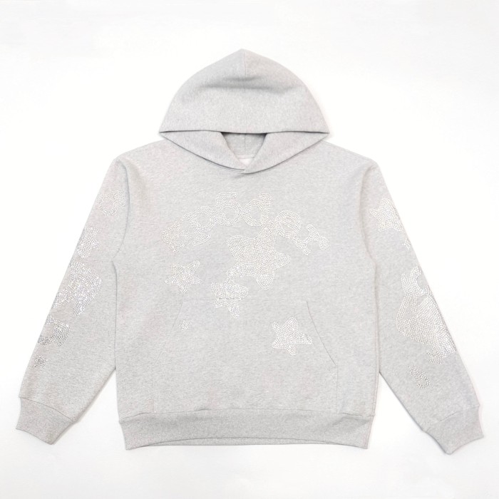 [Big & Tall for weights up to 220 lbs]1:1 quality version White Diamond Large Star Hoodie & Pants Set 28777396