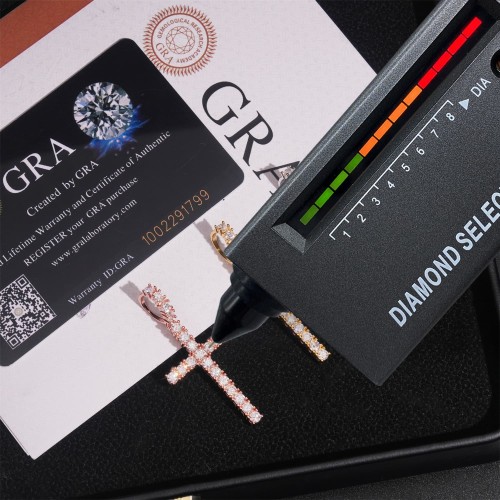 Moissanite Cross Necklace Pendant 3 colors 28777522