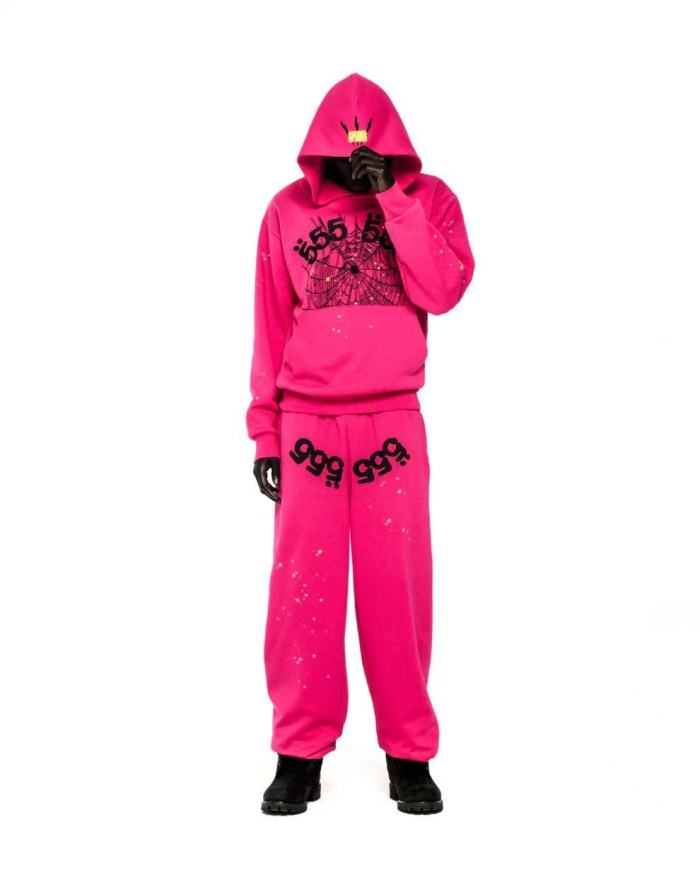 [Big & Tall for weights up to 220 lbs]1:1 quality version Black 555 Printed Hoodie & Pants Set 28777392
