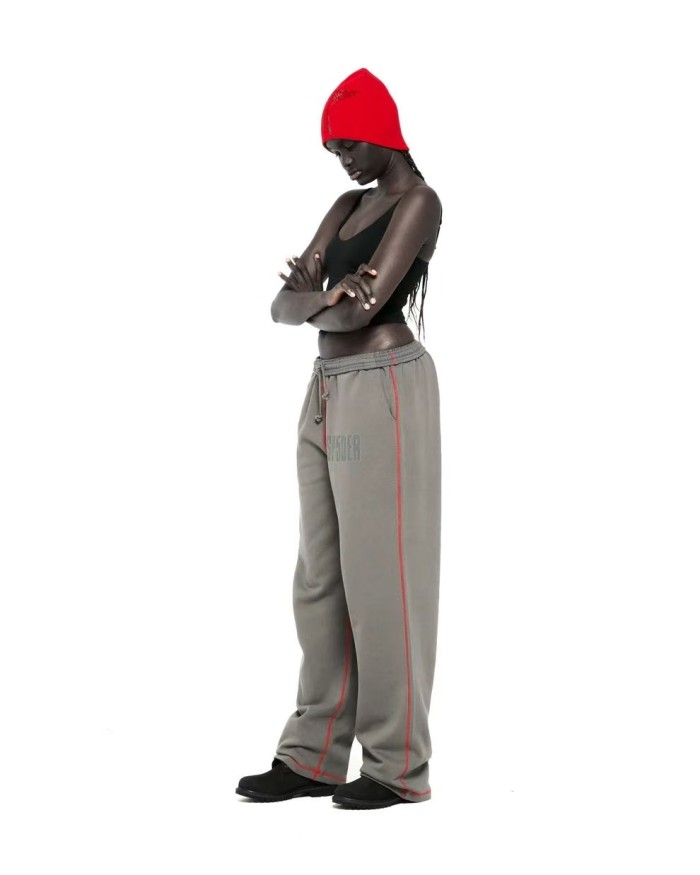 [Big & Tall for weights up to 220 lbs]1:1 quality version Red Stripe Letter Print Hoodie & Pants Set 28777395