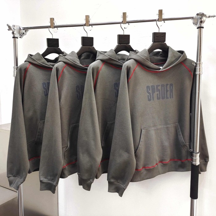 [Big & Tall for weights up to 220 lbs]1:1 quality version Red Stripe Letter Print Hoodie & Pants Set 28777395