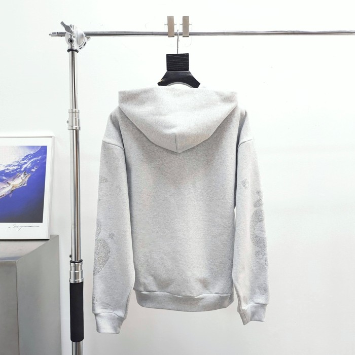 [Big & Tall for weights up to 220 lbs]1:1 quality version White Diamond Large Star Hoodie & Pants Set 28777396