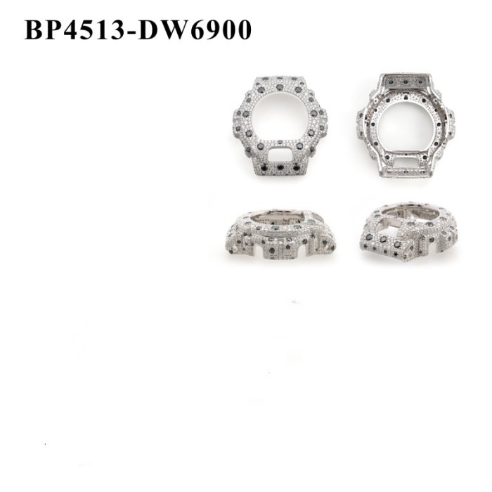 Sterling silver set with colored/black and white moissanite DW6900 Watch Case 3 colors 28777632