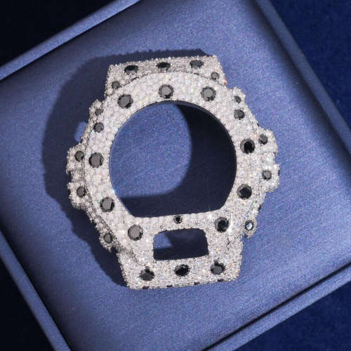 Sterling silver set with colored/black and white moissanite DW6900 Watch Case 3 colors 28777632