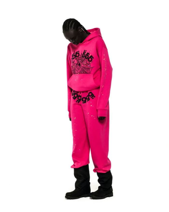 [Big & Tall for weights up to 220 lbs]1:1 quality version Black 555 Printed Hoodie & Pants Set 28777392