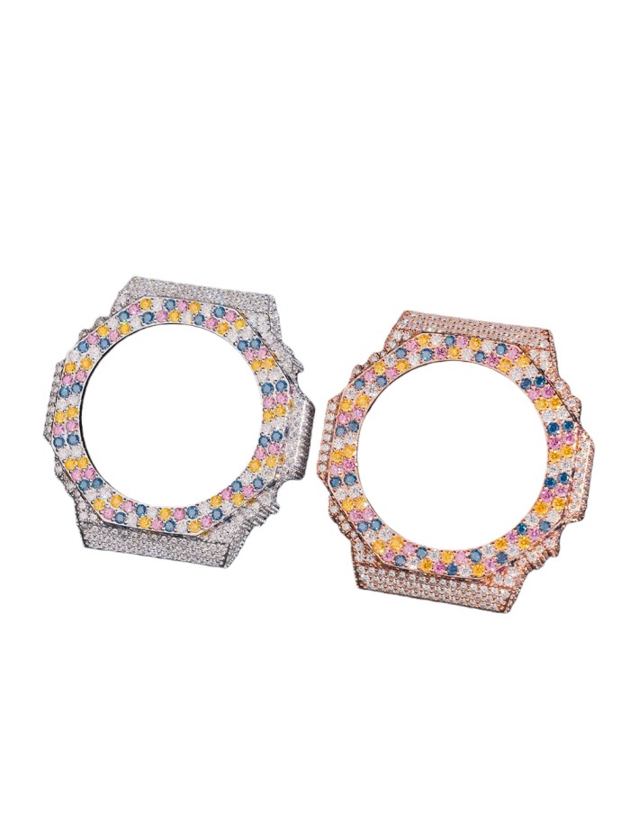 Silver-Inlaid Colored Moissanite GA2100 Model Watch Case 2 colors 28782461
