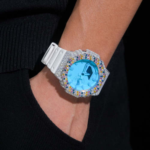 Silver-Inlaid Colored Moissanite GA2100 Model Watch Case 2 colors 28782461