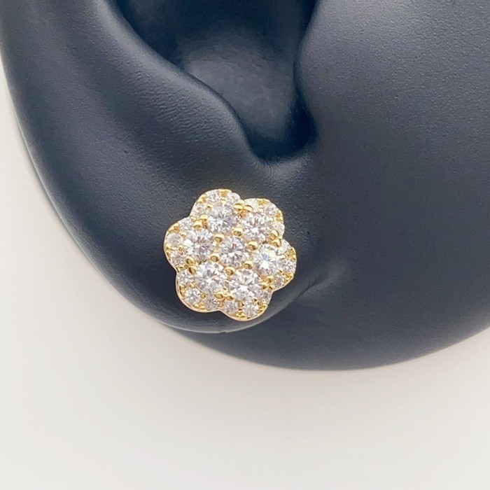 Silver-Set Moissanite Stud Earrings 2 colors 28782582