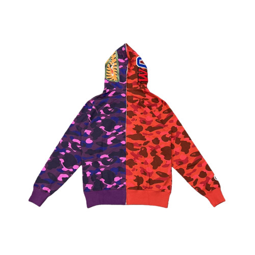 1:1 quality version Dual-Tone Camo Shark Patchwork Zipper Hoodie 2 colors 28791788