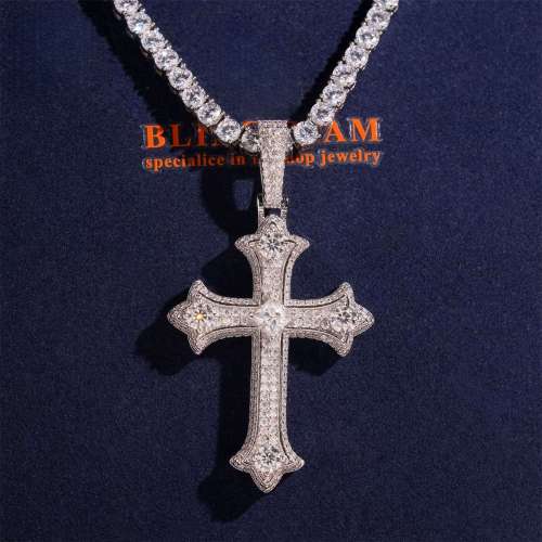 Moissanite Cross Pendant 3 colors 28777444