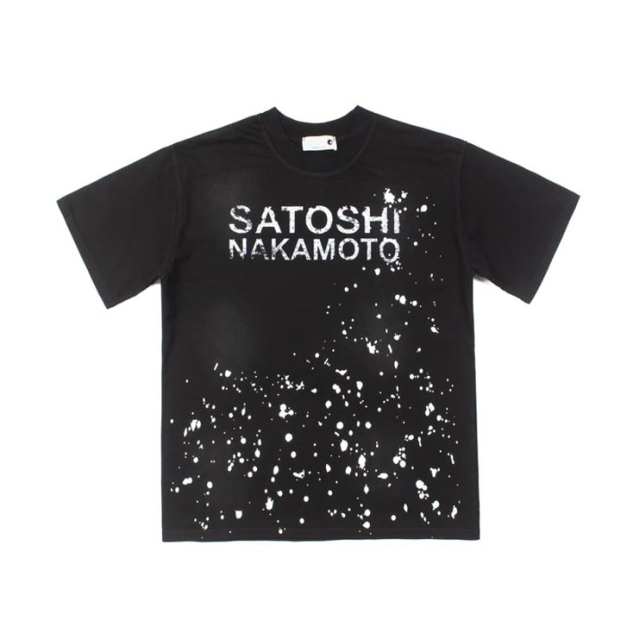 Splash Ink Classic Retro Letter Print Washed Tee 28857657