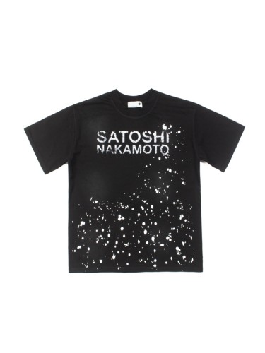 Splash Ink Classic Retro Letter Print Washed Tee 28857657
