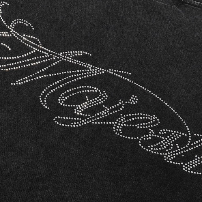 American Bully & Bone Rhinestone Print Washed Tee 28872178
