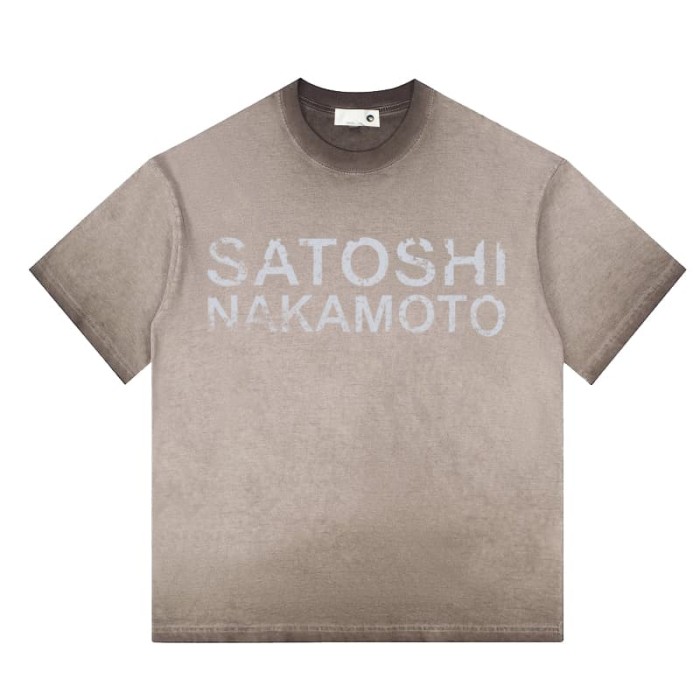Classic Vintage Letter Print Washed Tee 4 colors 28874713