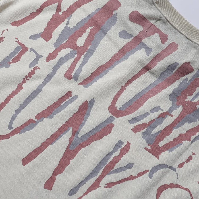 Street Art Rhinestone Print Washed Tee 28874567