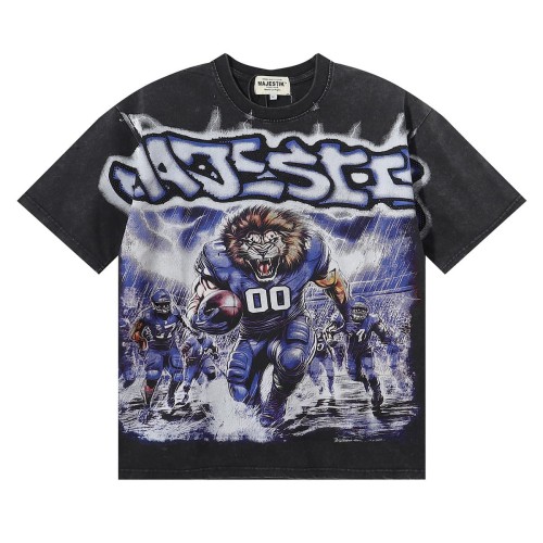 Lion Rugby Player Print Washed Tee 28874481