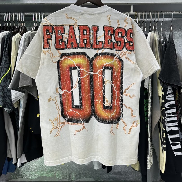 Roaring Brown Bear Rugby Hotfix Rhinestone Print Washed Tee 28874480
