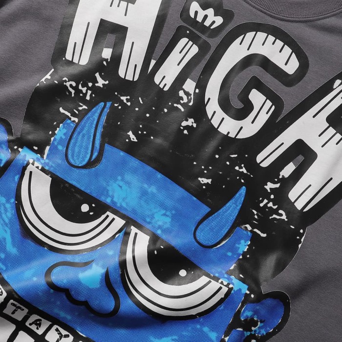 Cartoon Devil Face Print Tee 2 colors 28874559