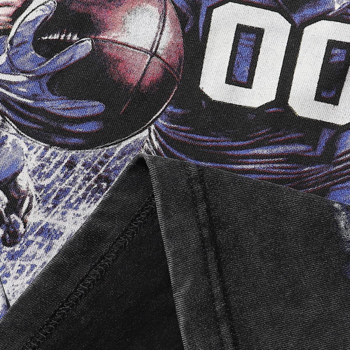 Lion Rugby Player Print Washed Tee 28874481
