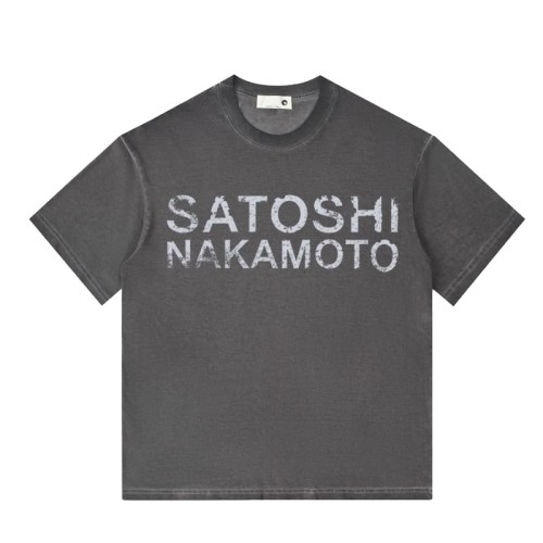 Classic Vintage Letter Print Washed Tee 4 colors 28874713